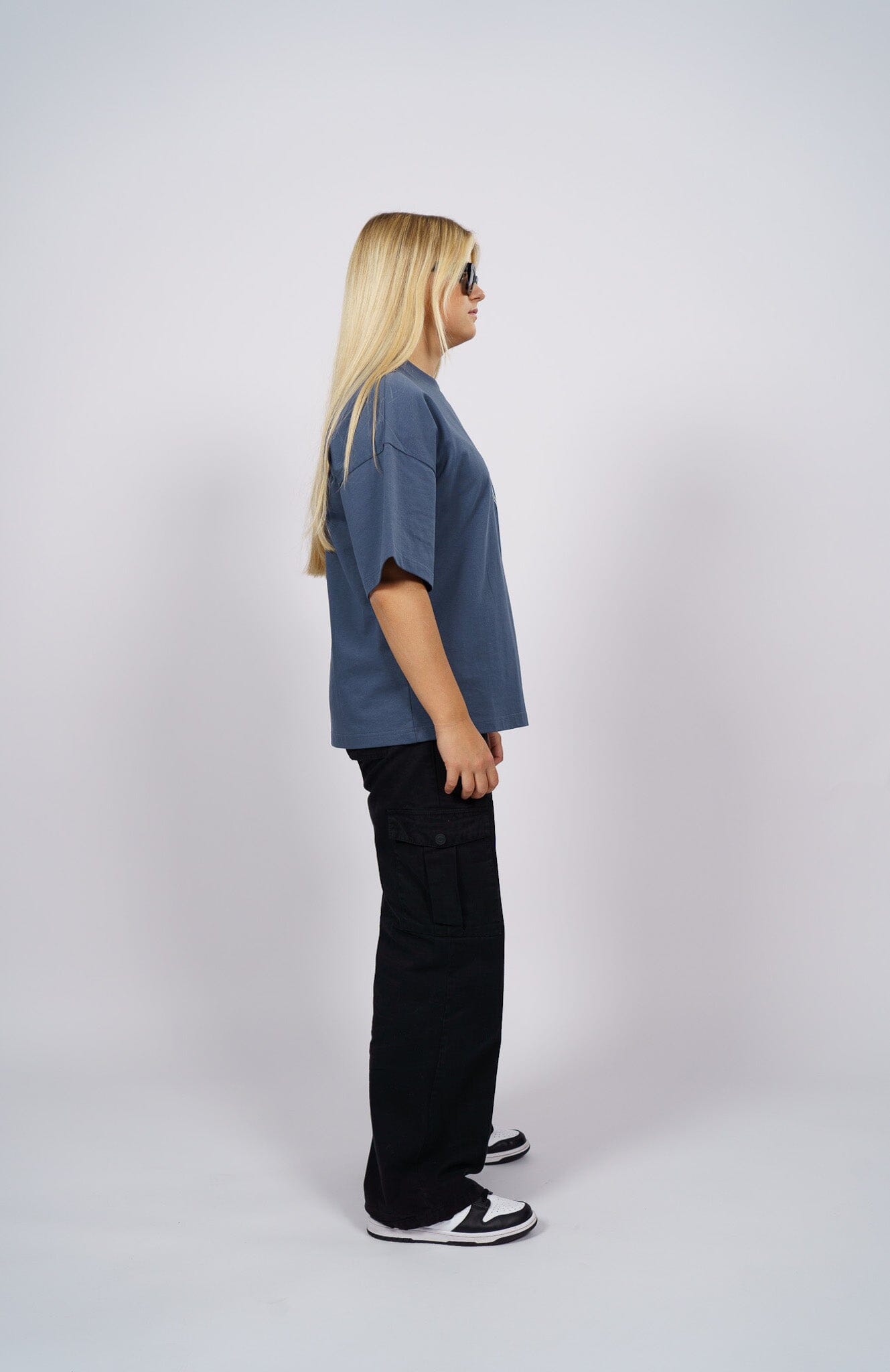 Oversized Heavy T-Shirt Iron Blue | Gravistudios
